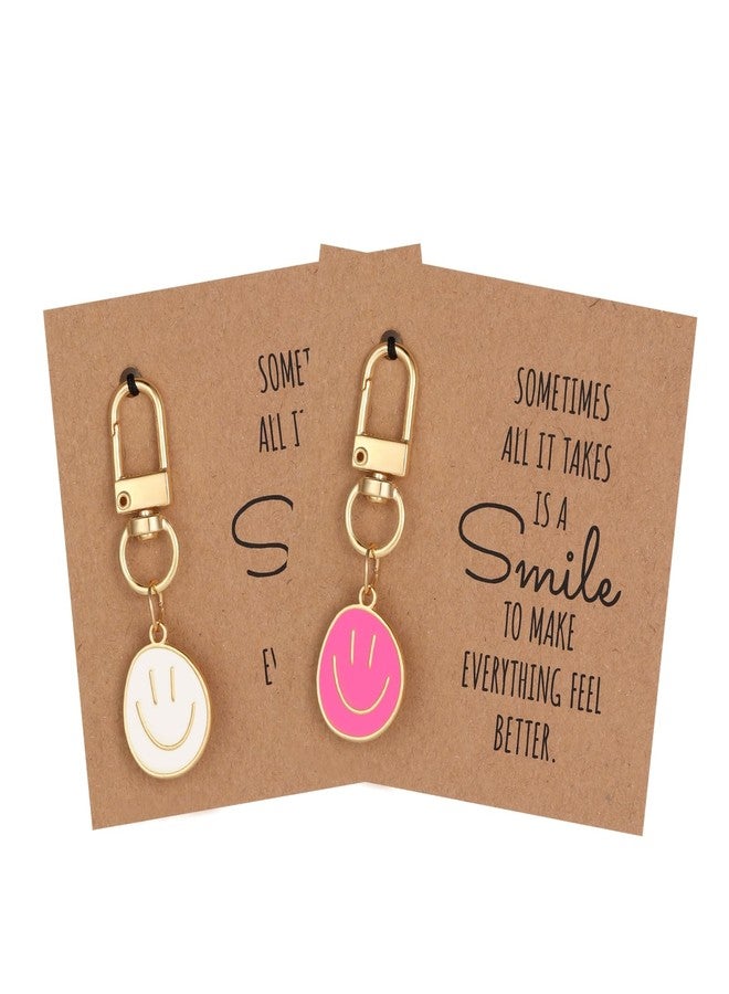 GINAZL Cute Keychain, Bag Charm Purse Accessory, Encouragement Mindfulness Gifts, Birthday Christmas Gifts for Best Friends, Handbag kawaii Keychain Bulk 5-Pack (1W1R) - Image 1